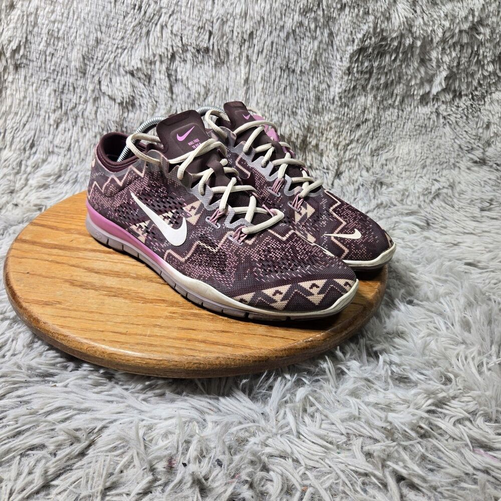 Nike Free TR 4.0 Training Shoe Dark Grey Maroon Womens Size 11 Athletic Sneakers